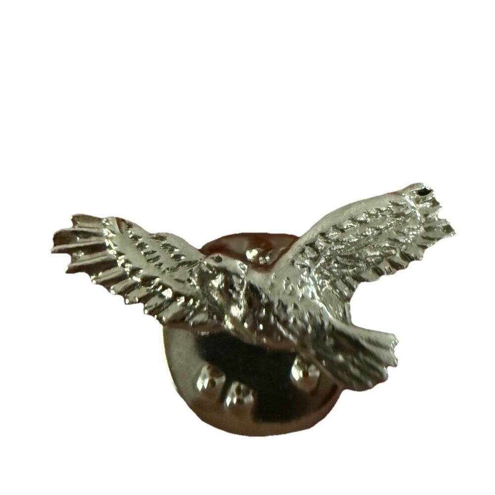 Vintage Silver Tone Eagle Pin Tie Tack – American Symbol Eagle